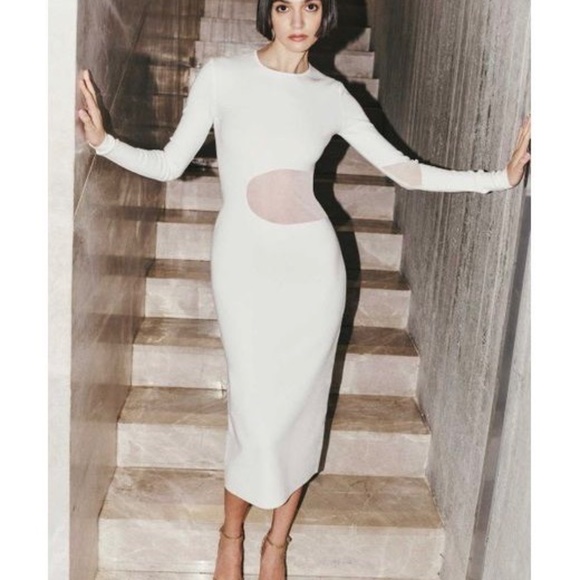 ZEYNEP ARCAY Sheer Midi Knit Dress With Sheer cut out Panels New With Ta… - Picture 7 of 16